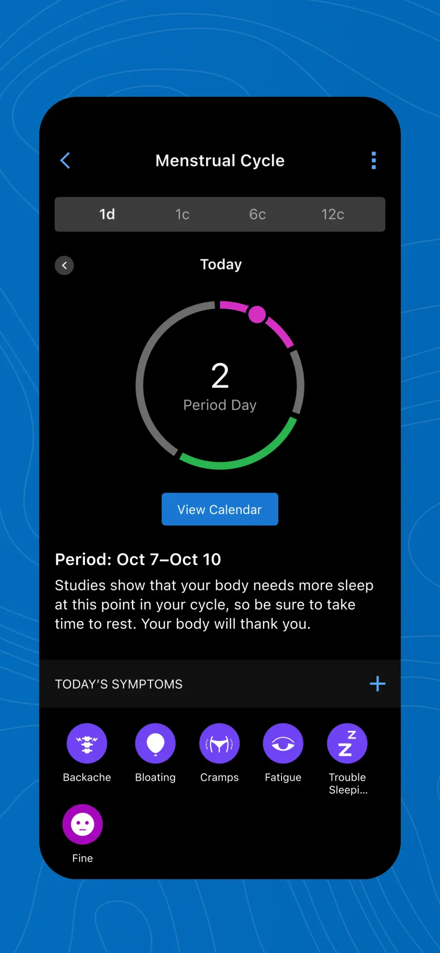 Garmin Connect: sledování menstruačního cyklu