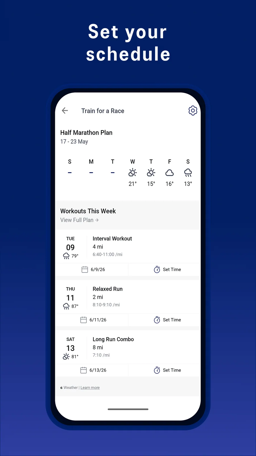 ASICS Runkeeper: tréninkový kalendář