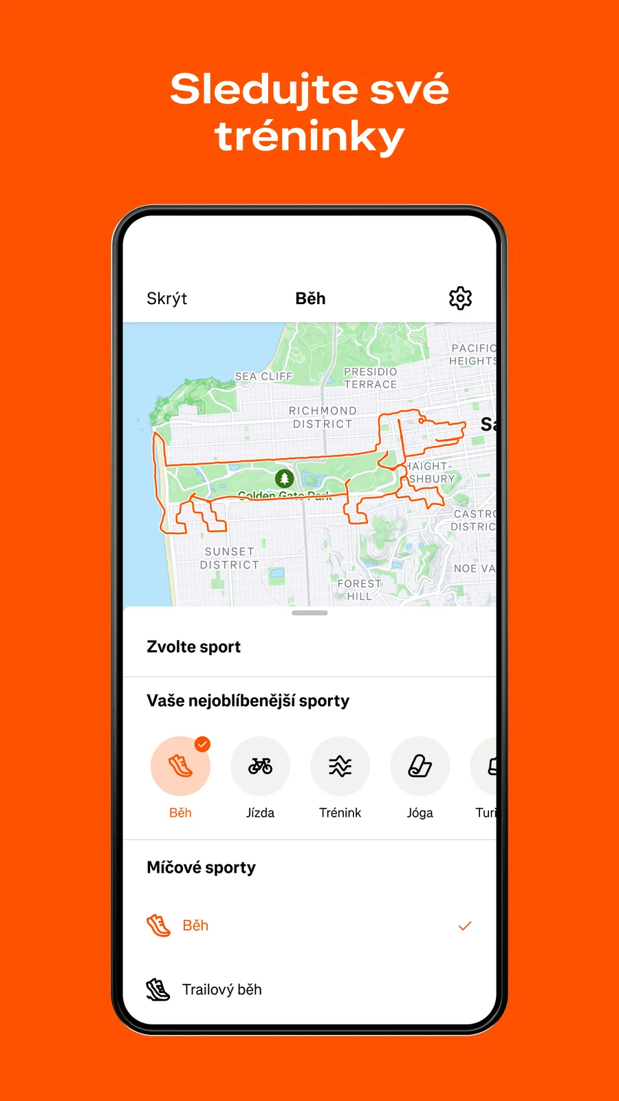 Strava: záznam sportovní aktivity
