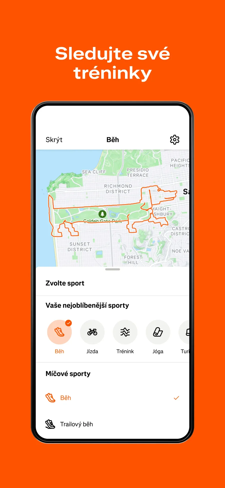 Strava: záznam sportovní aktivity