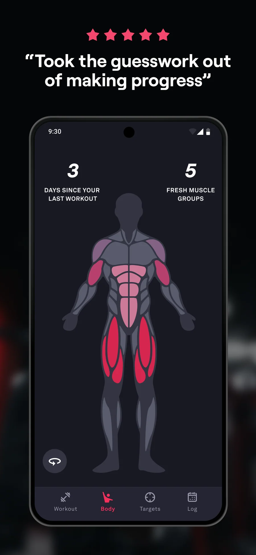 Fitbod: přehled regenerace svalů