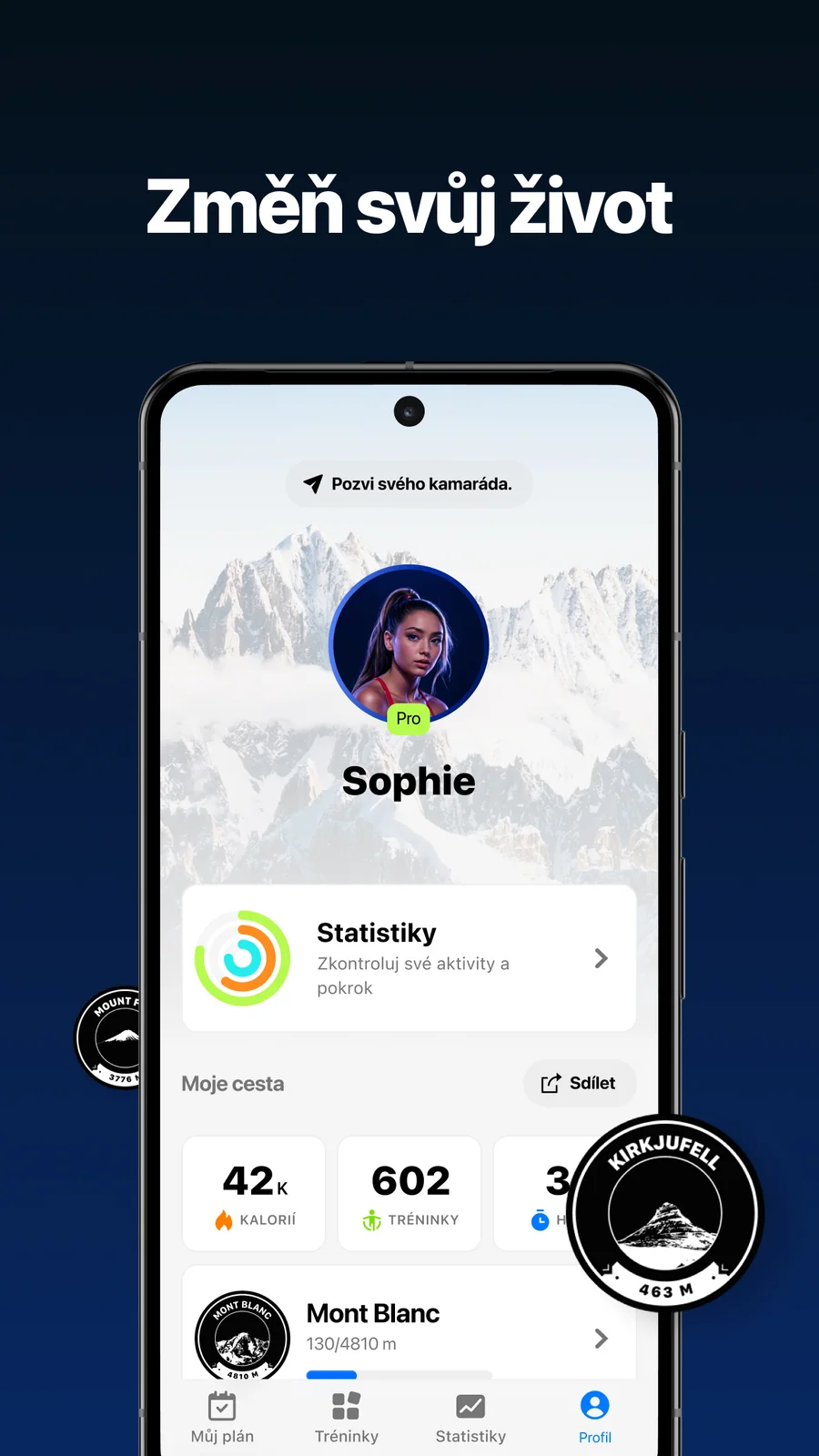 Fitify: profil a statistiky
