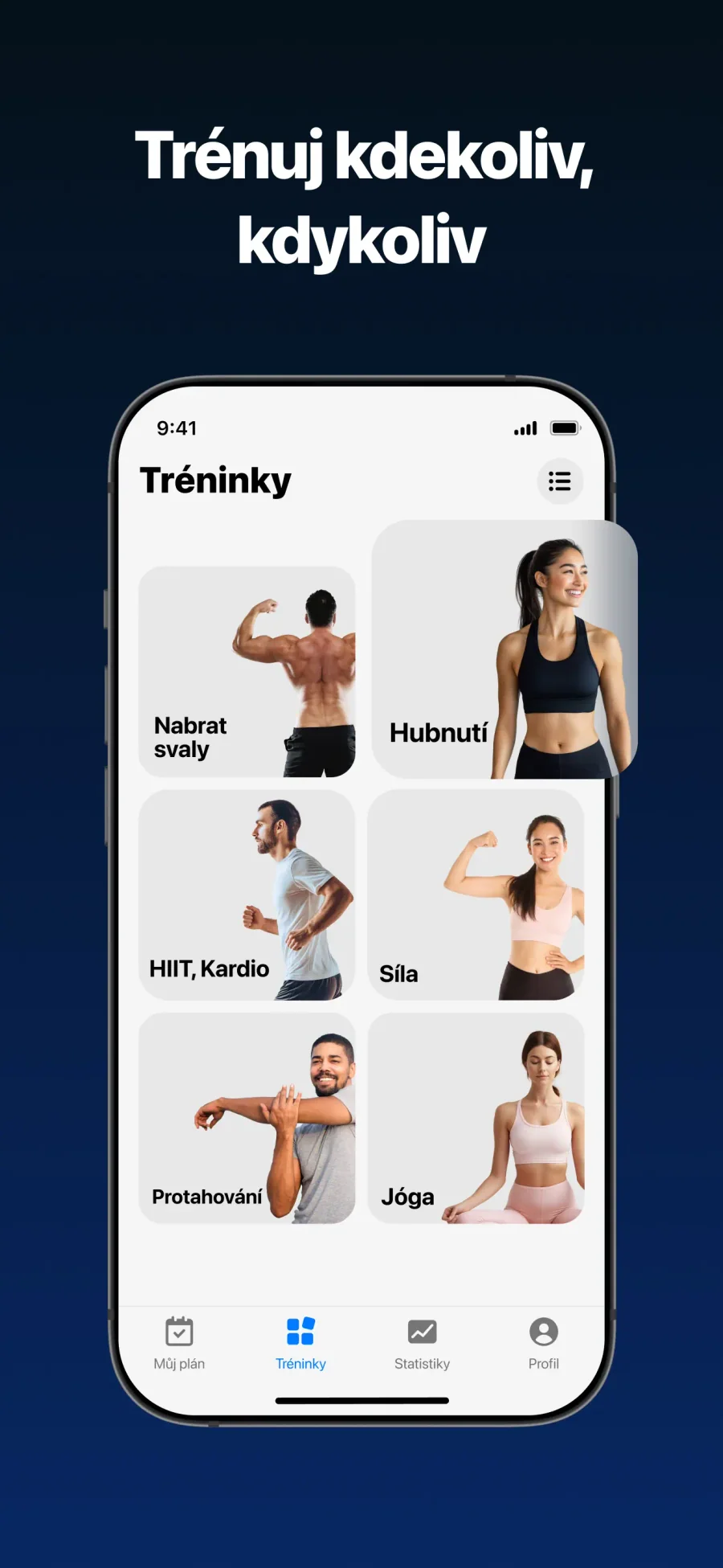 Fitify: kategorie tréninků