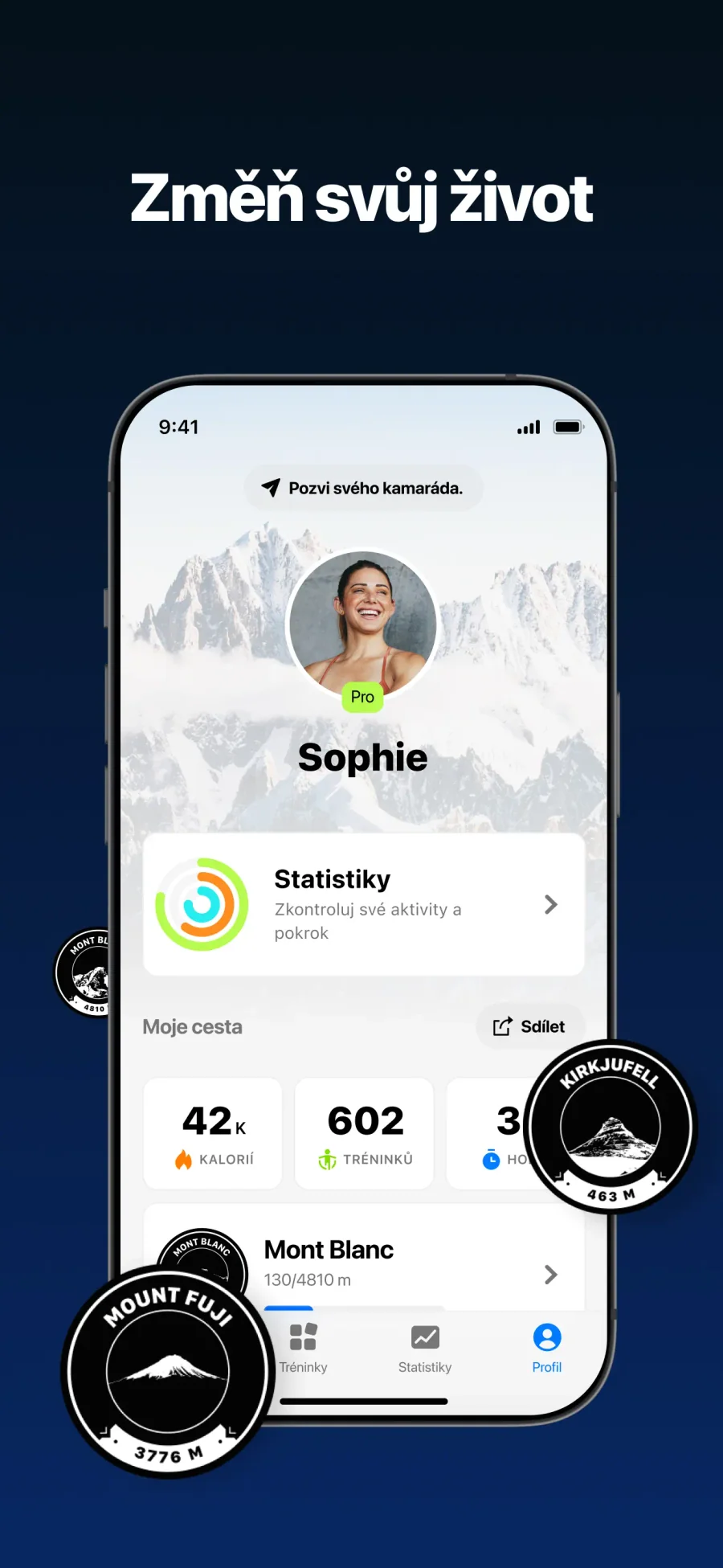 Fitify: profil a statistiky