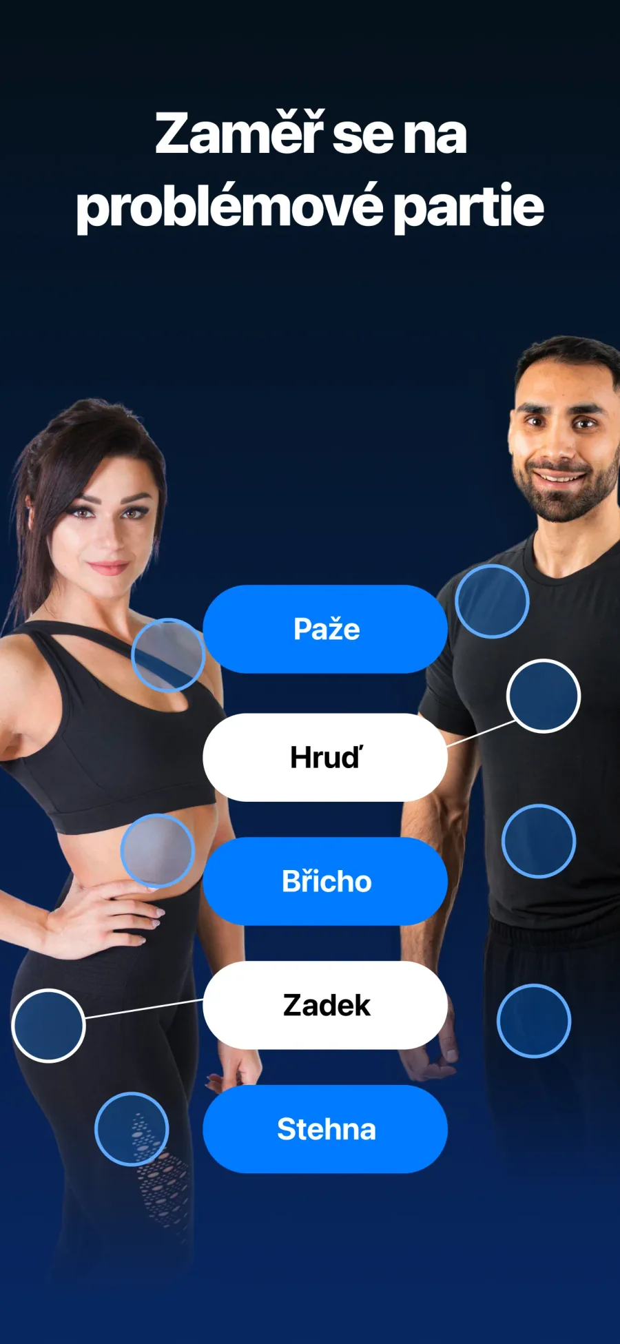 Fitify: výběr zaměření na partie