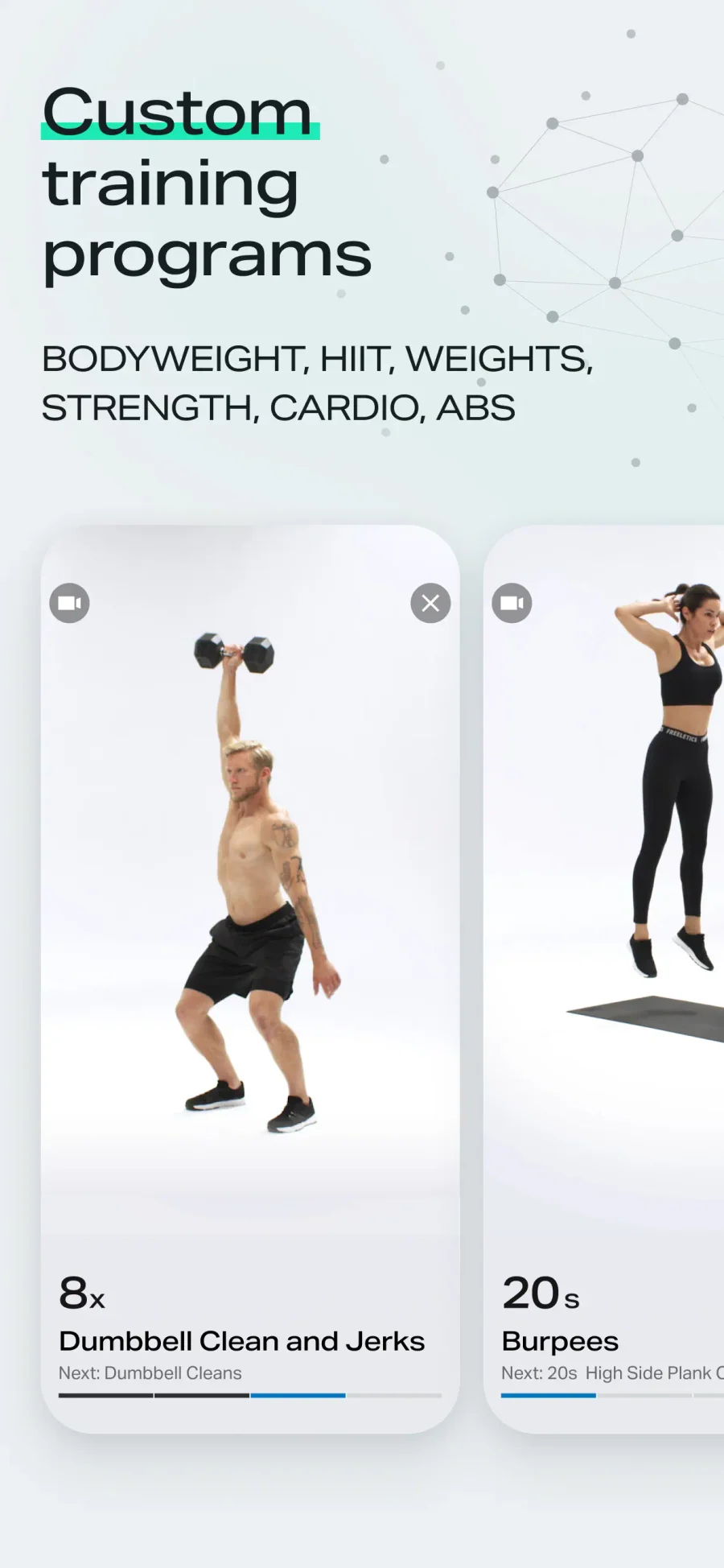 Freeletics: druhy tréninkových programů