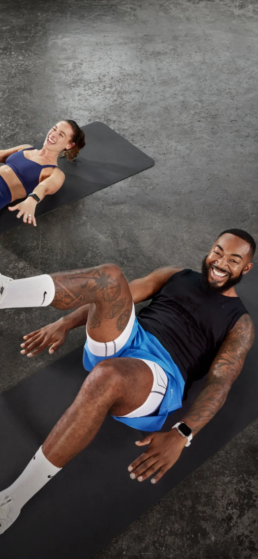 Nike Training Club: ukázka cvičení na podložce