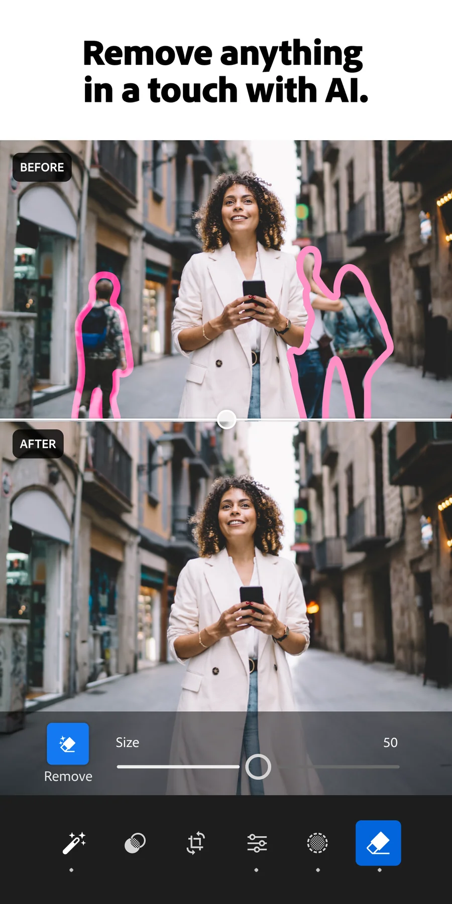 Adobe Lightroom: odstranění rušivých objektů
