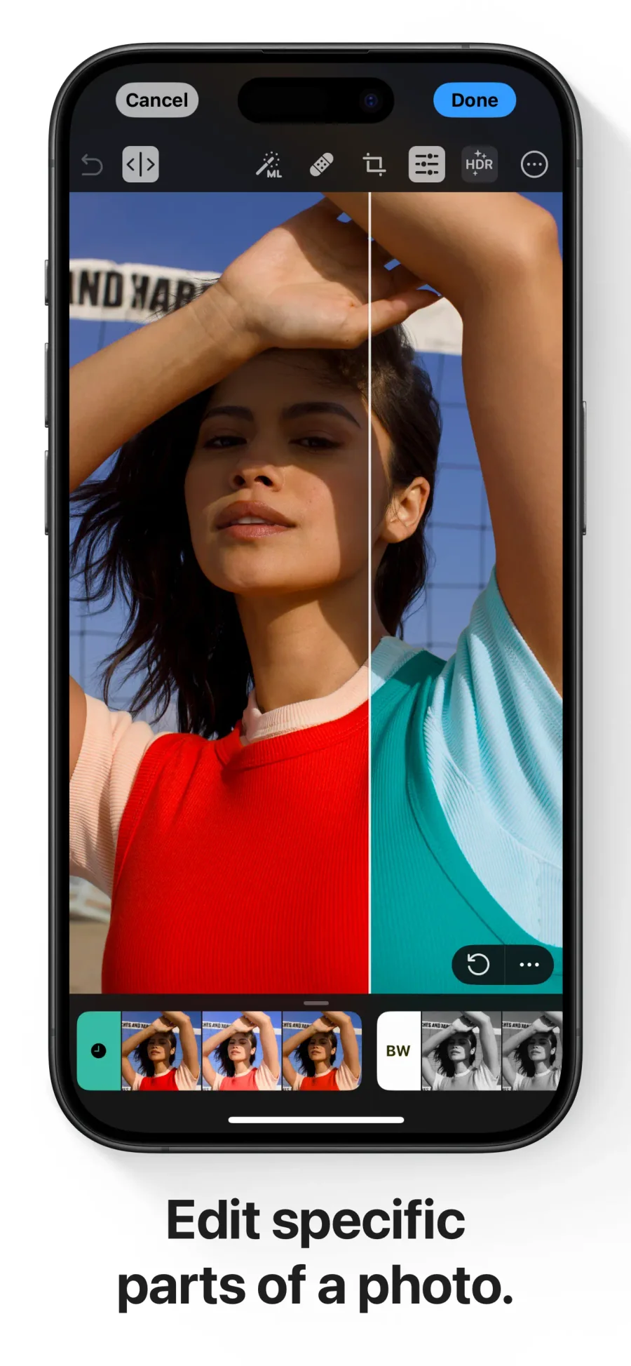 Photomator: lokální úpravy fotografie