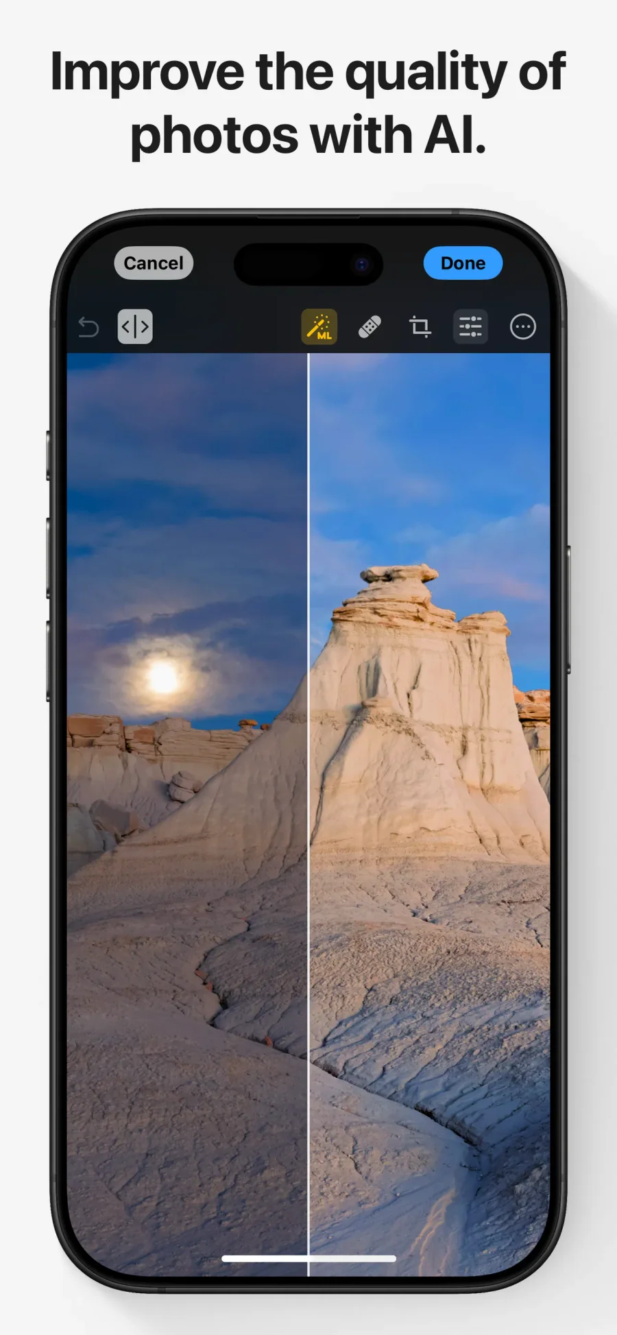 Photomator: vylepšení kvality fotografie