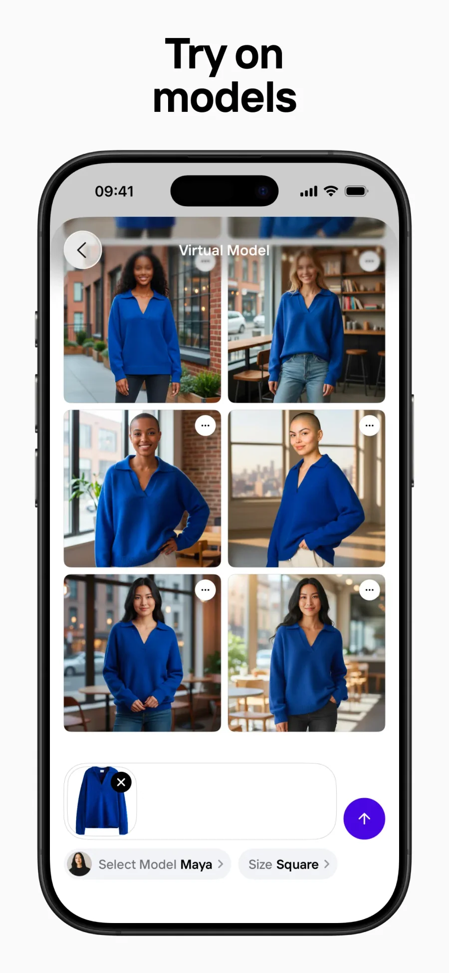 Photoroom: prezentace oděvu na modelce