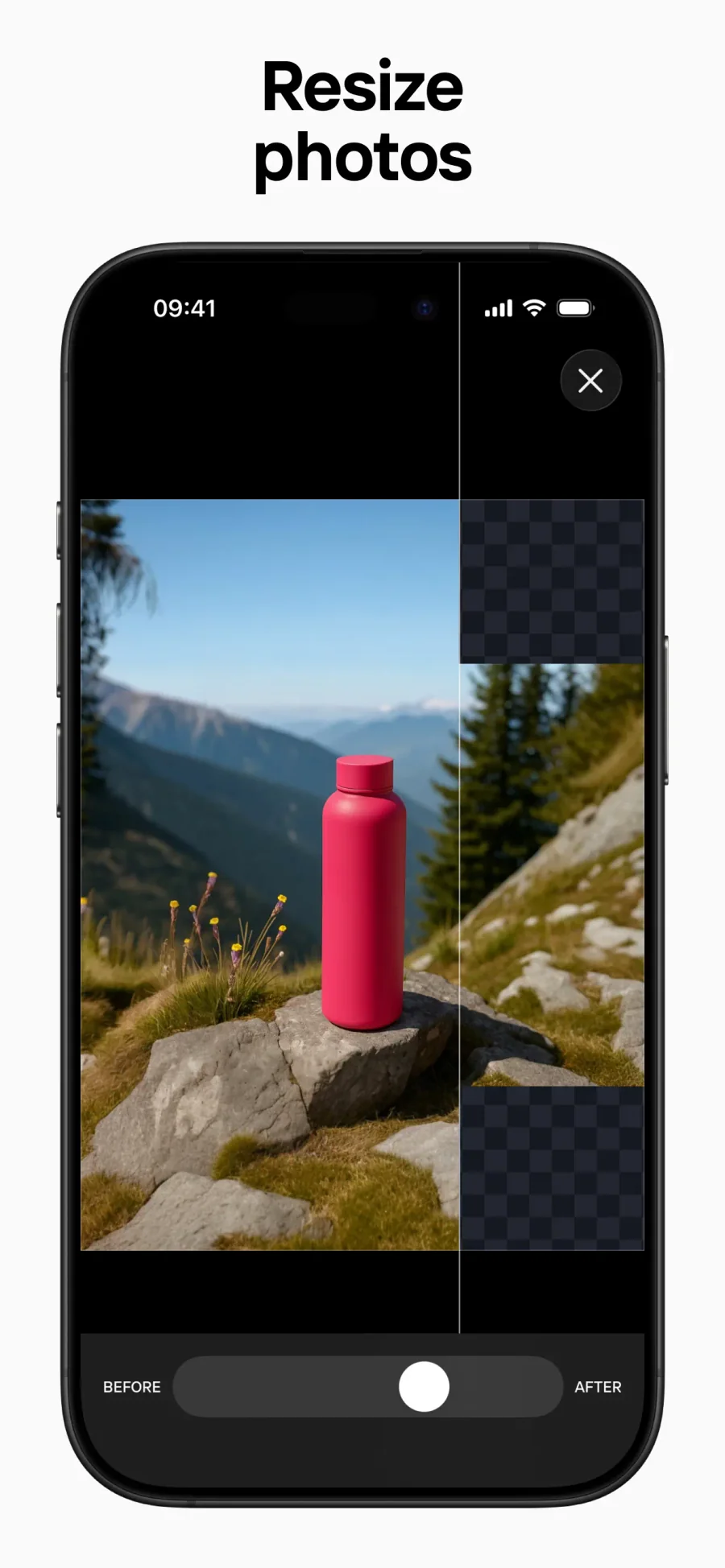 Photoroom: změna rozměrů fotografie