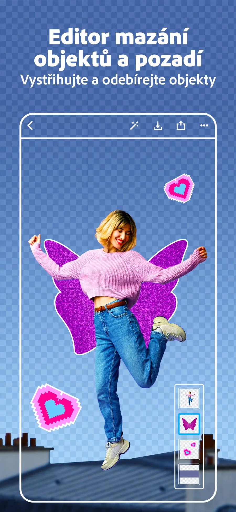 Adobe Photoshop Express: odstranění objektu a pozadí