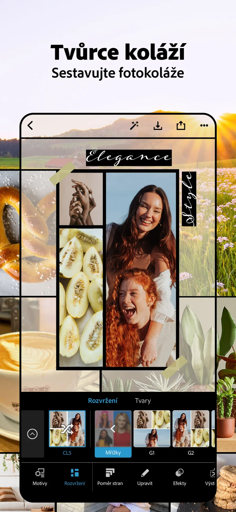 Adobe Photoshop Express: tvorba fotografické koláže