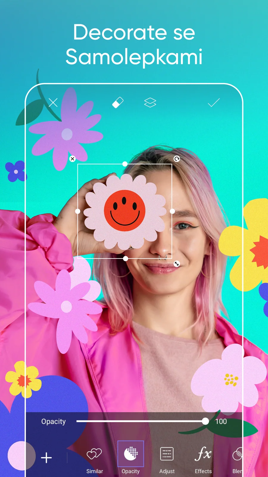 Picsart: samolepky ve fotografii