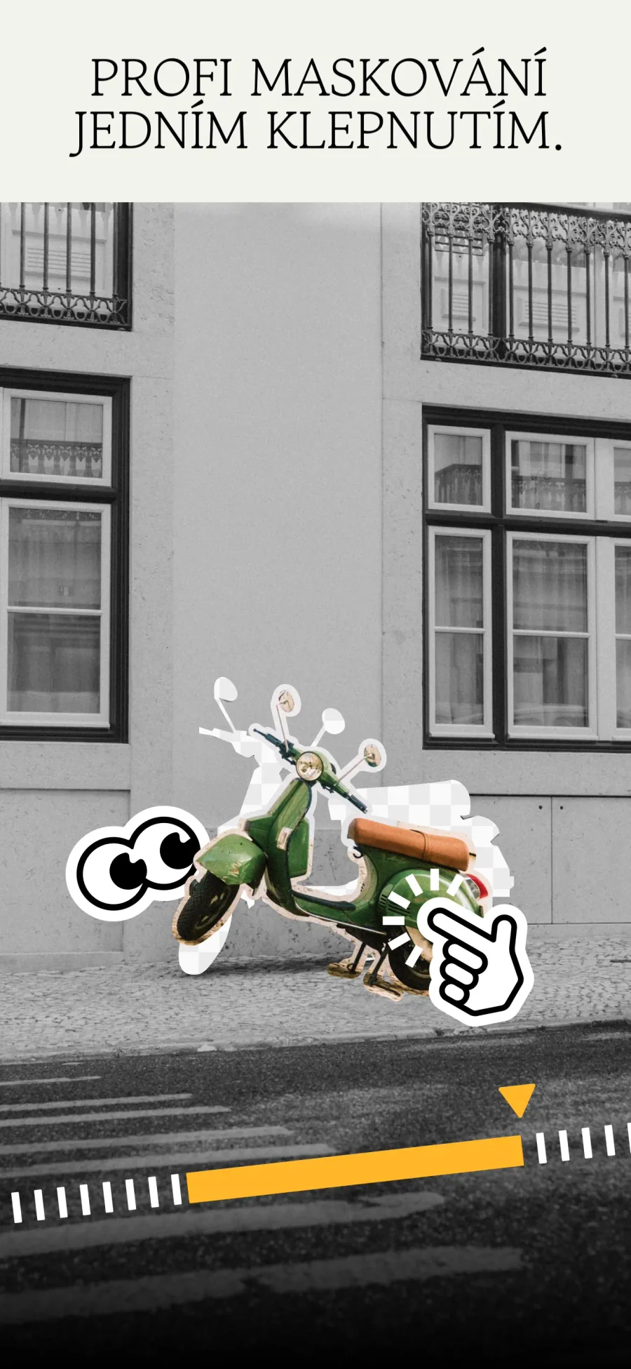 Snapseed: maskování vybraného objektu