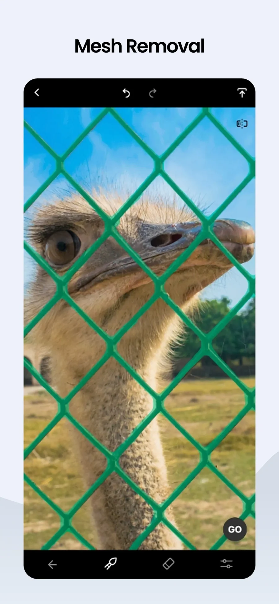 TouchRetouch: odstranění plotu a mřížky