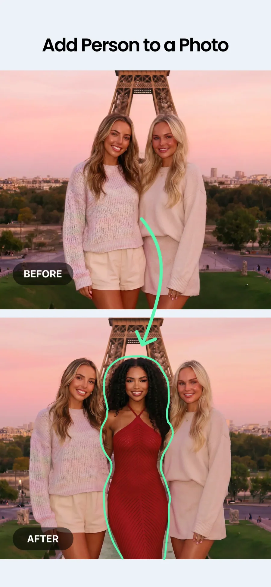 TouchRetouch: přidání osoby do fotografie