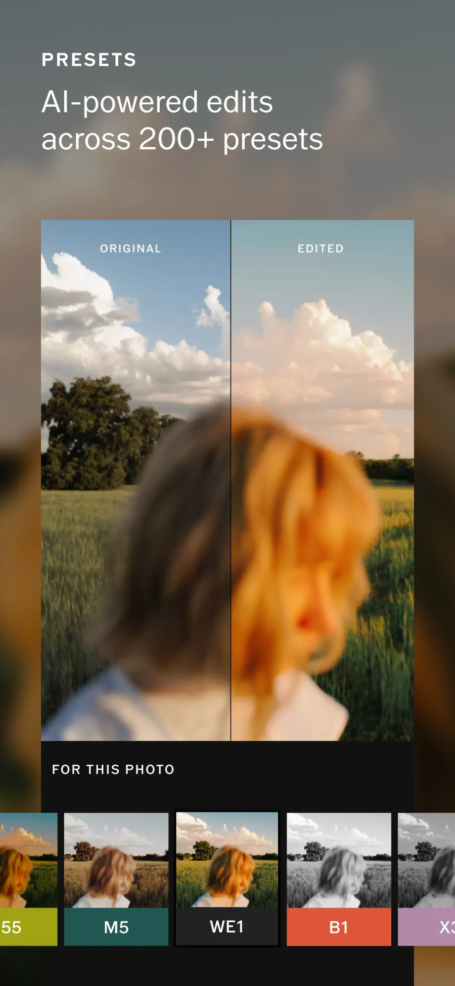 VSCO: výběr fotografické předvolby