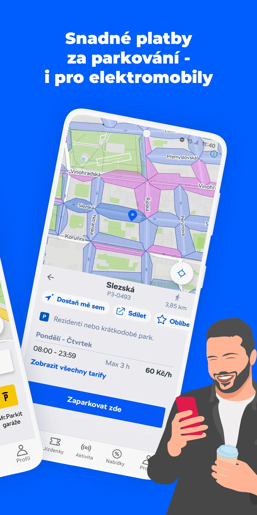 Citymove: výběr parkovací zóny