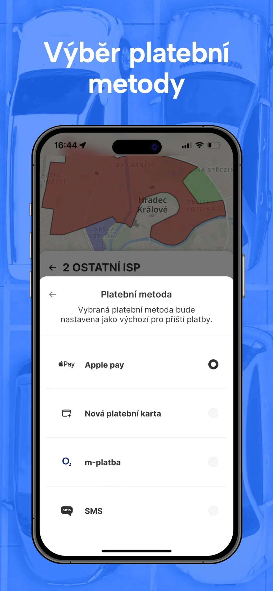 ParkSimply: výběr platební metody