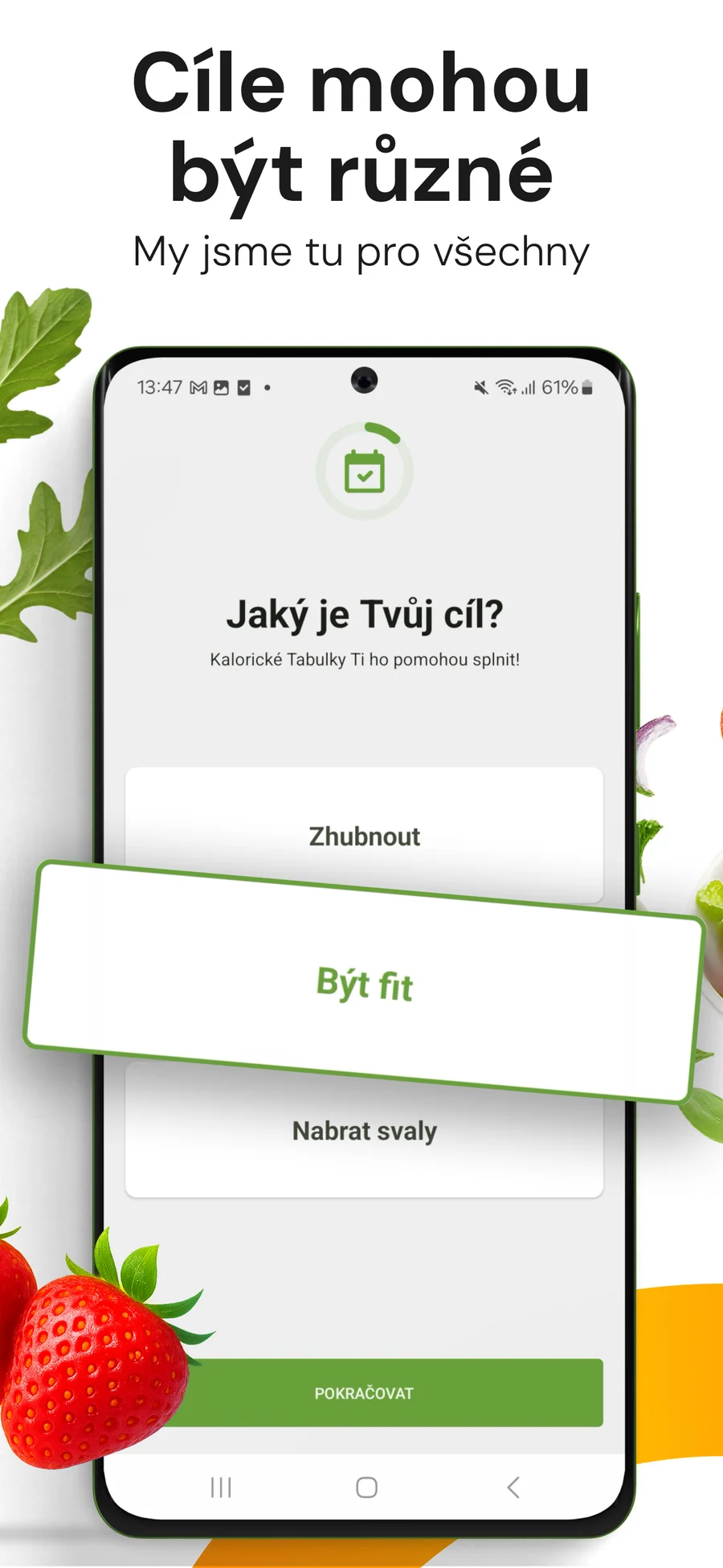 Kalorické Tabulky: nastavení osobního cíle