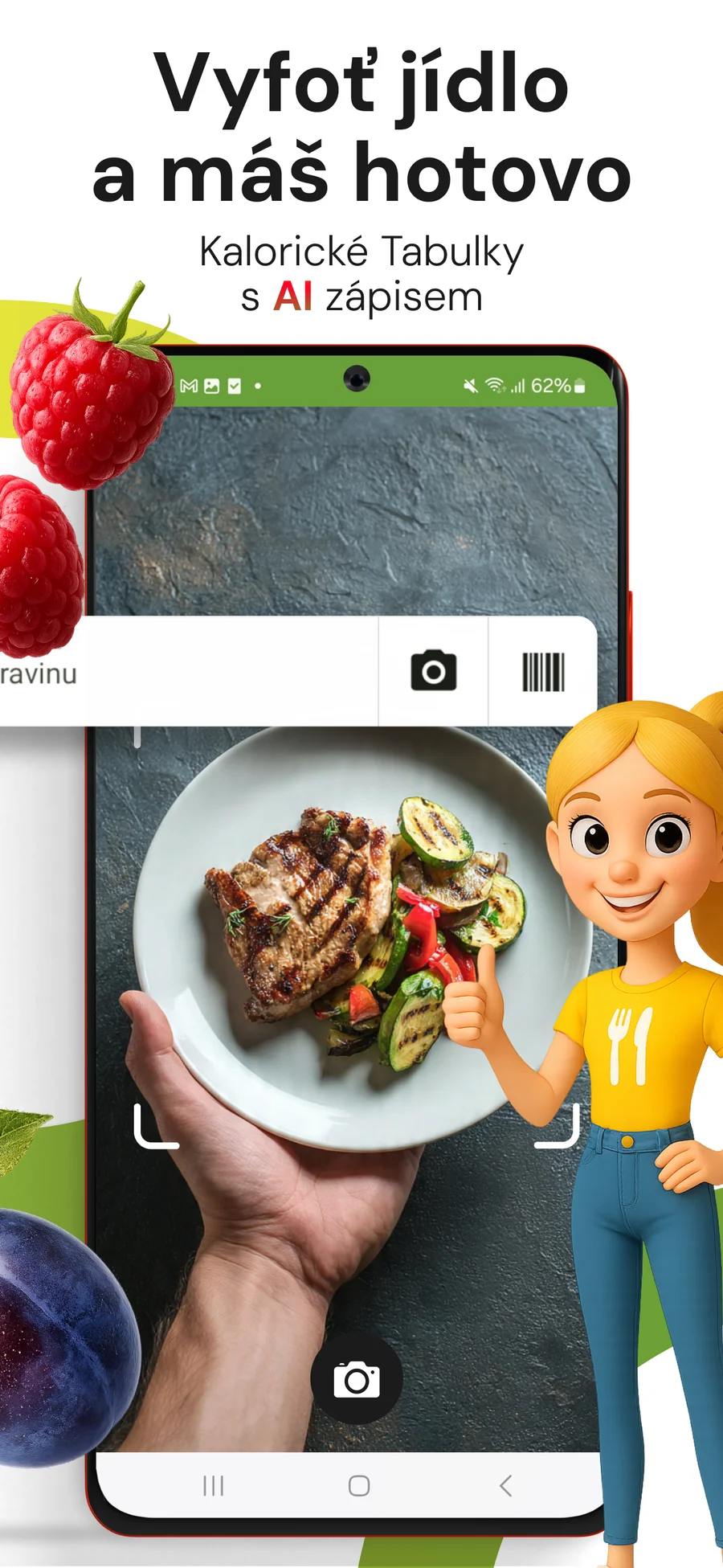 Kalorické Tabulky: rozpoznání jídla z fotografie