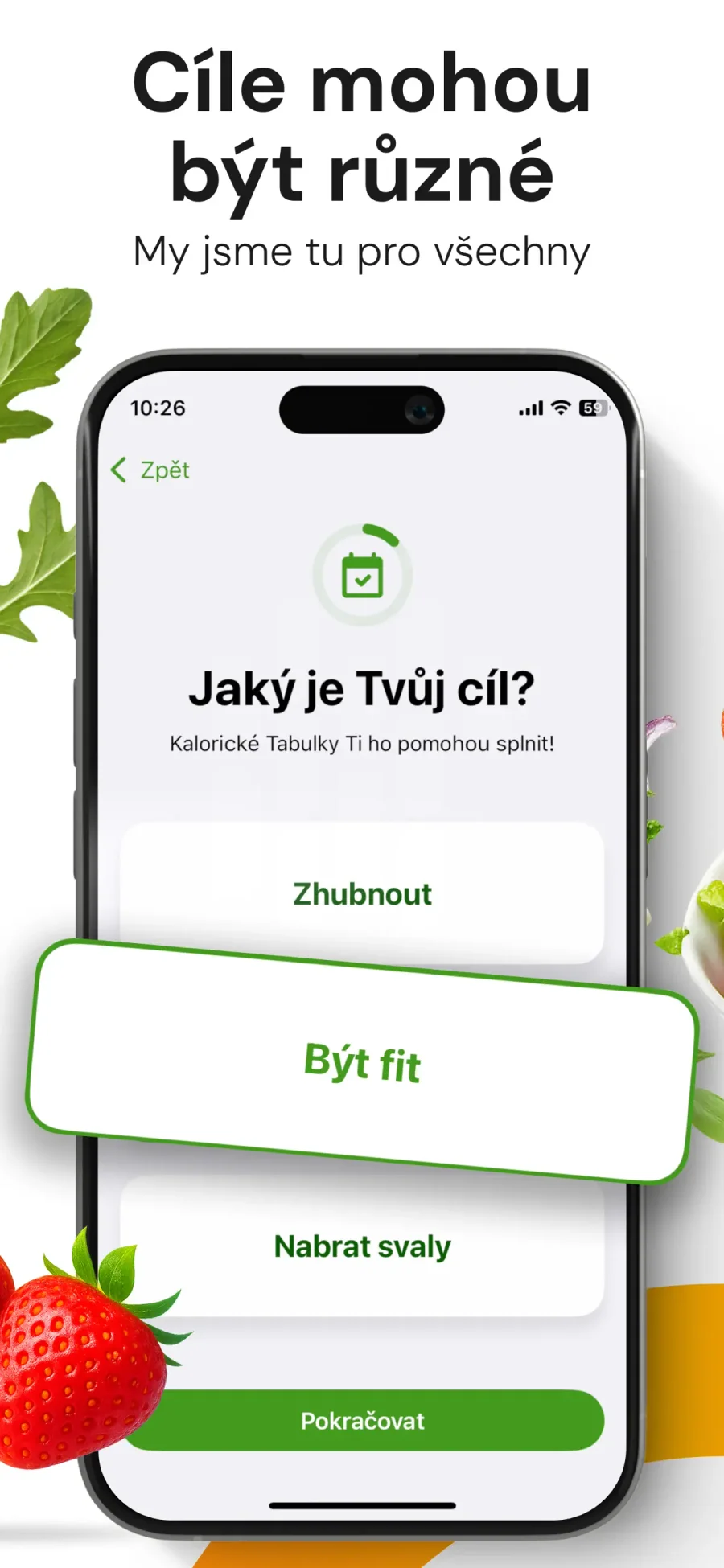 Kalorické Tabulky: nastavení osobního cíle