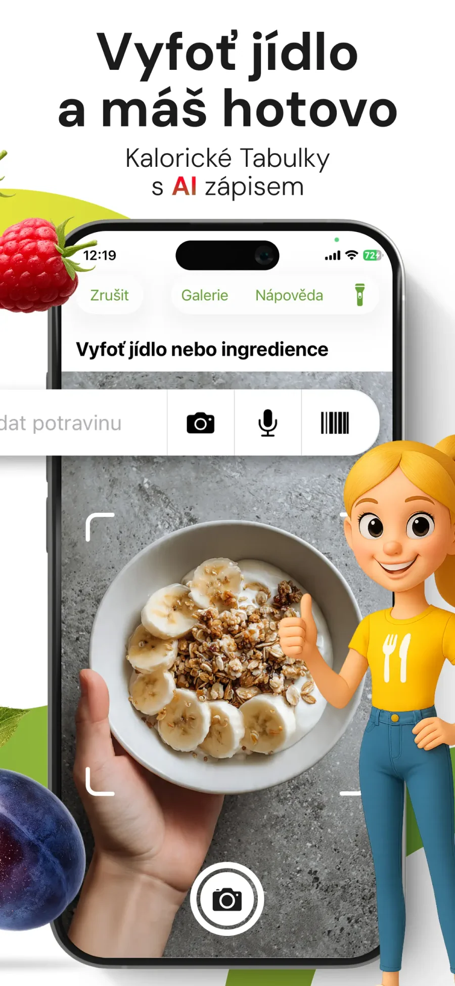 Kalorické Tabulky: rozpoznání jídla z fotografie