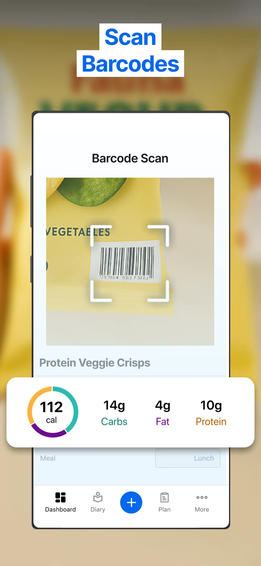 MyFitnessPal: skenování čárových kódů