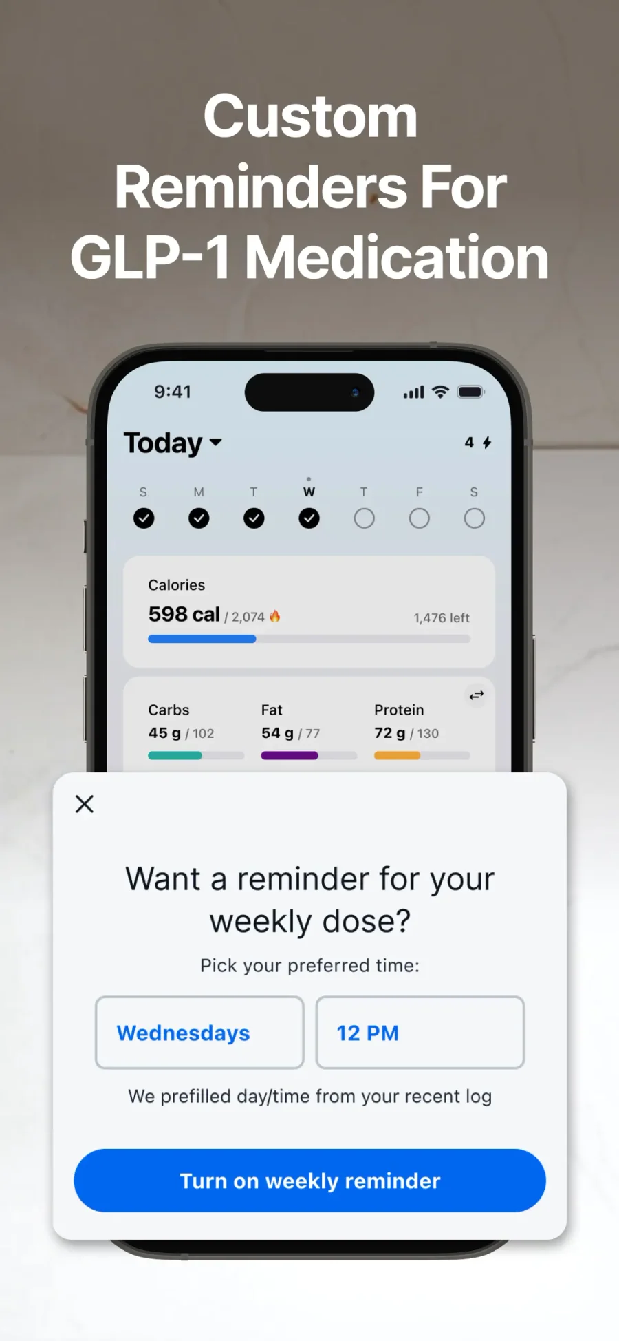 MyFitnessPal: nastavení připomínek léků