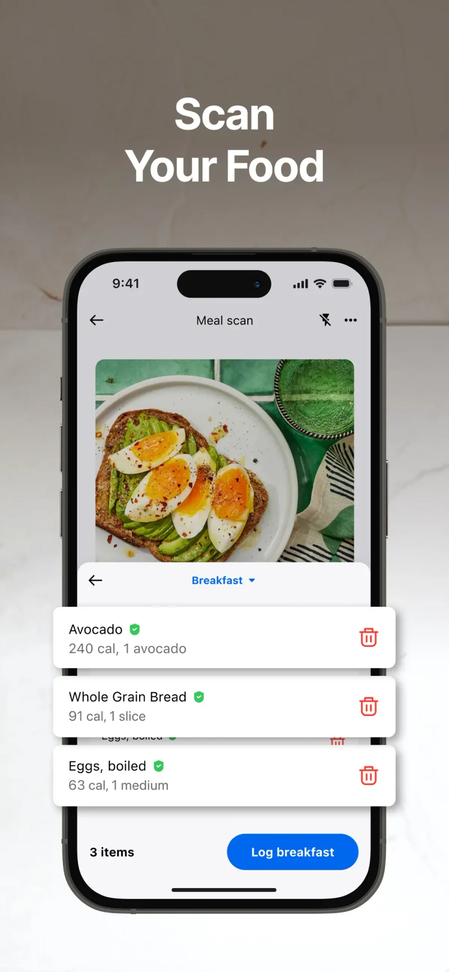 MyFitnessPal: skenování hotového jídla