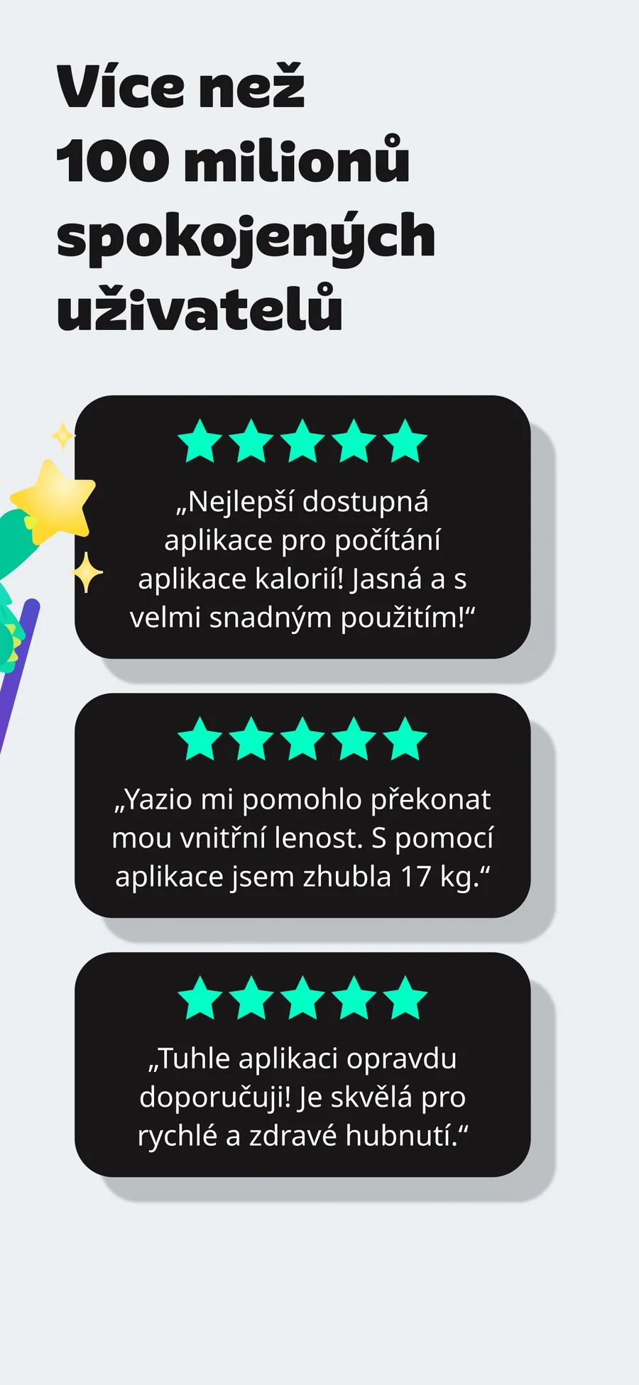 YAZIO: ukázky uživatelských recenzí