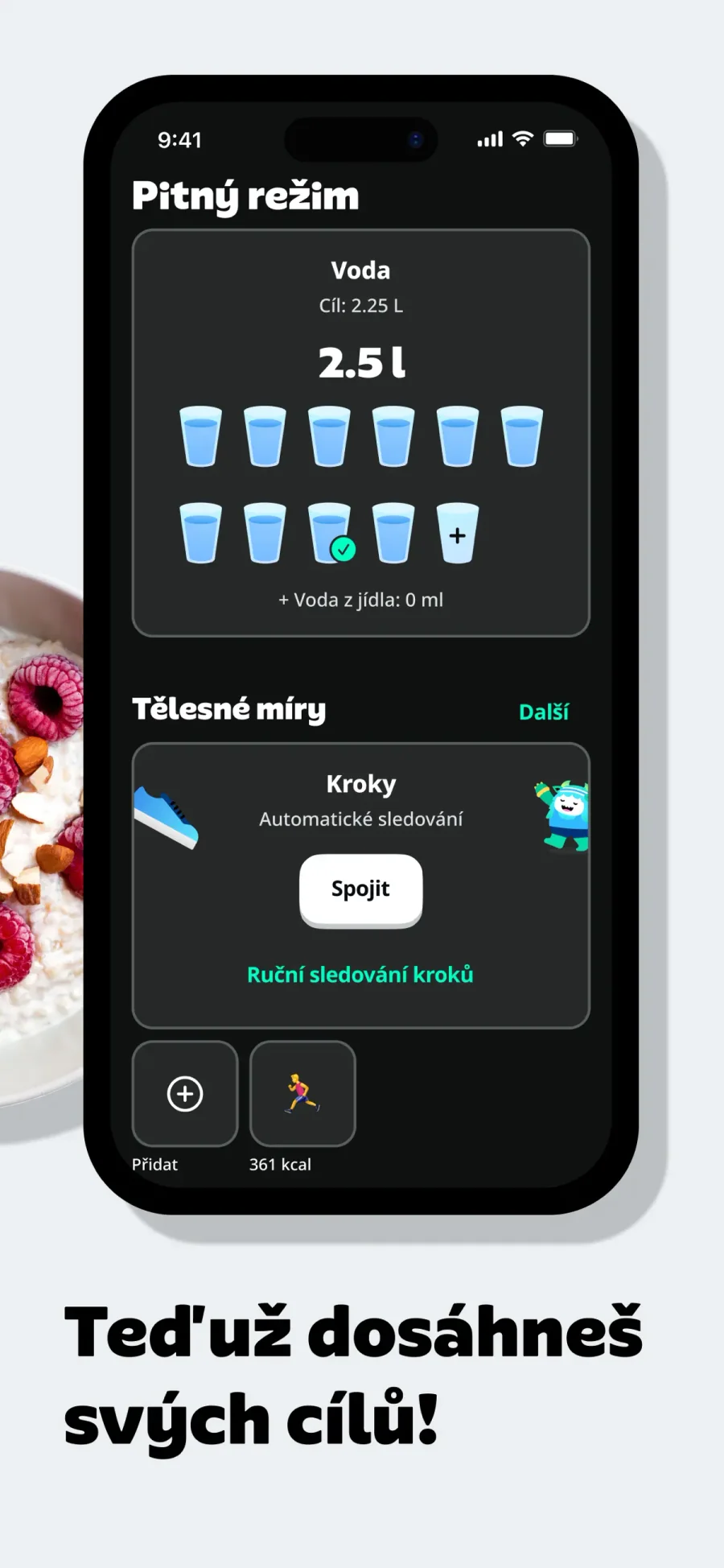 YAZIO: pitný režim a pohyb
