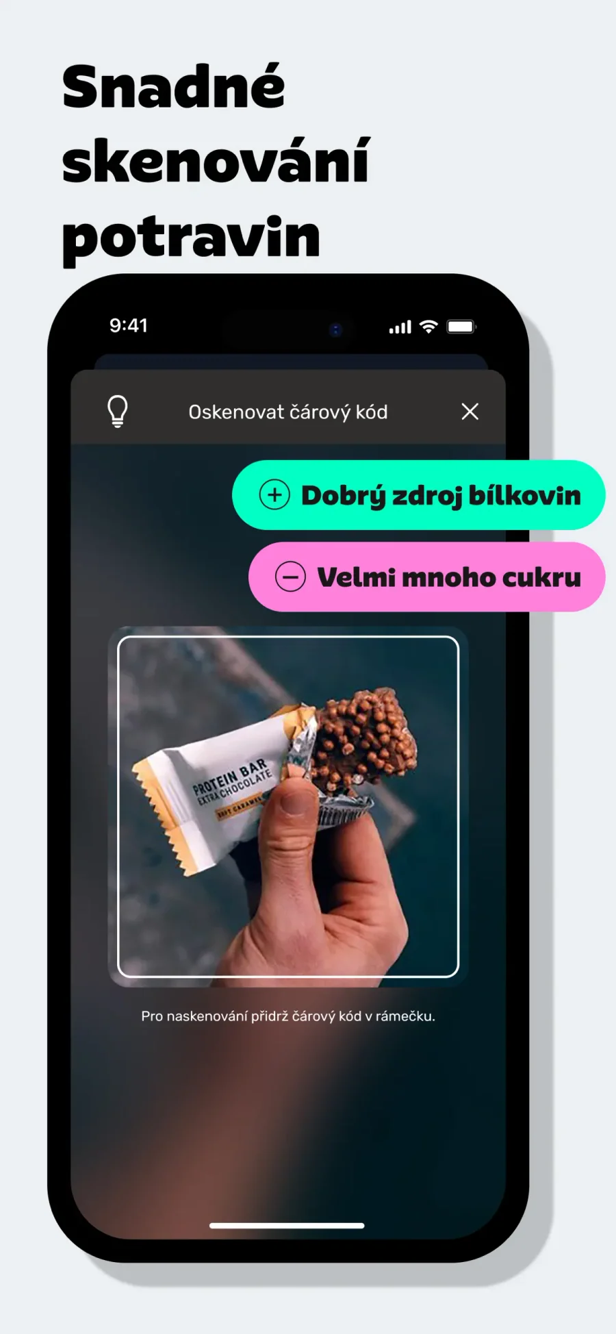 YAZIO: skenování čárových kódů