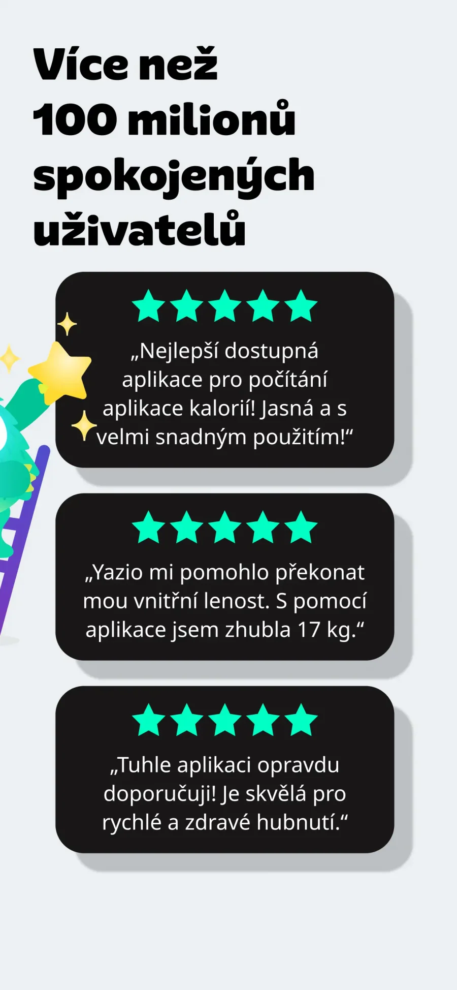 YAZIO: ukázky uživatelských recenzí