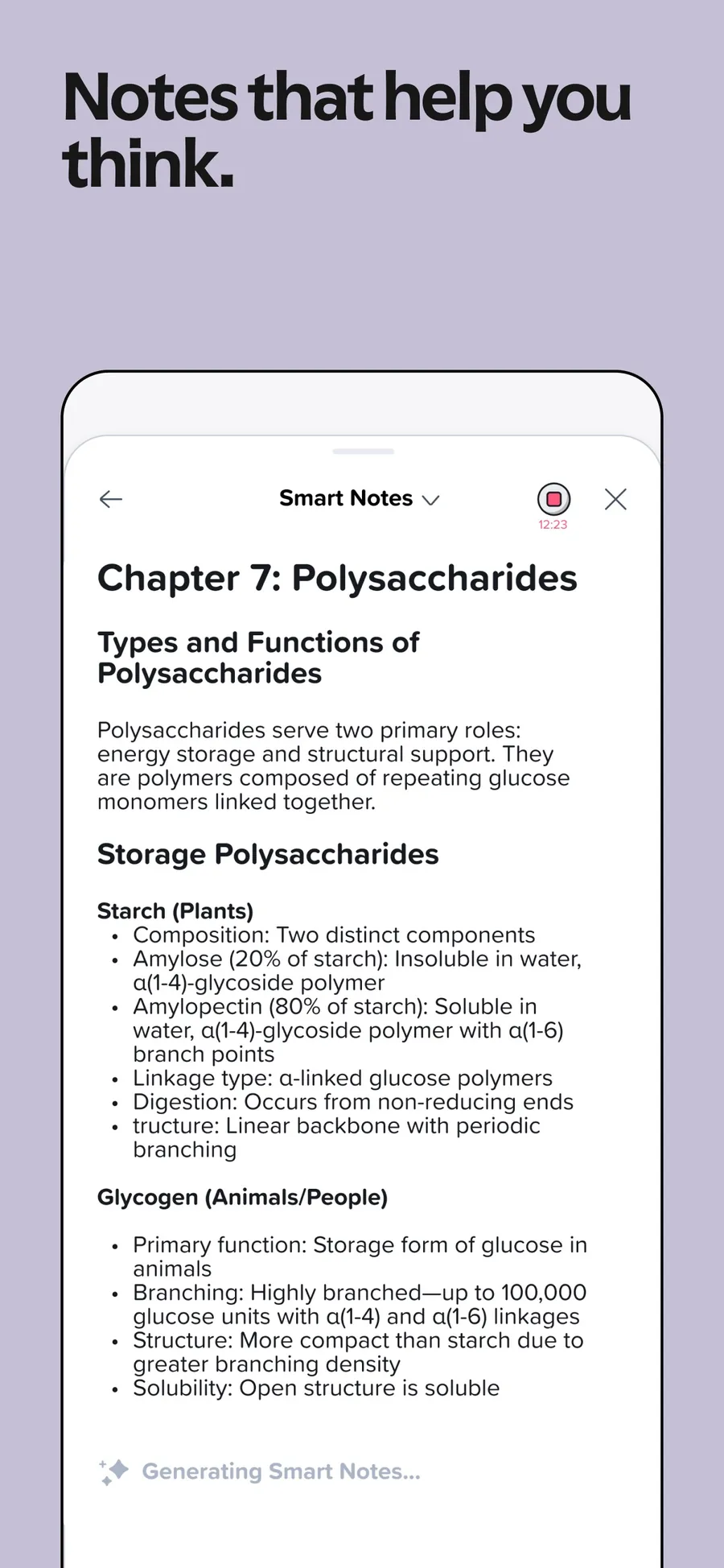 Generování strukturovaných Smart Notes v aplikaci Notability