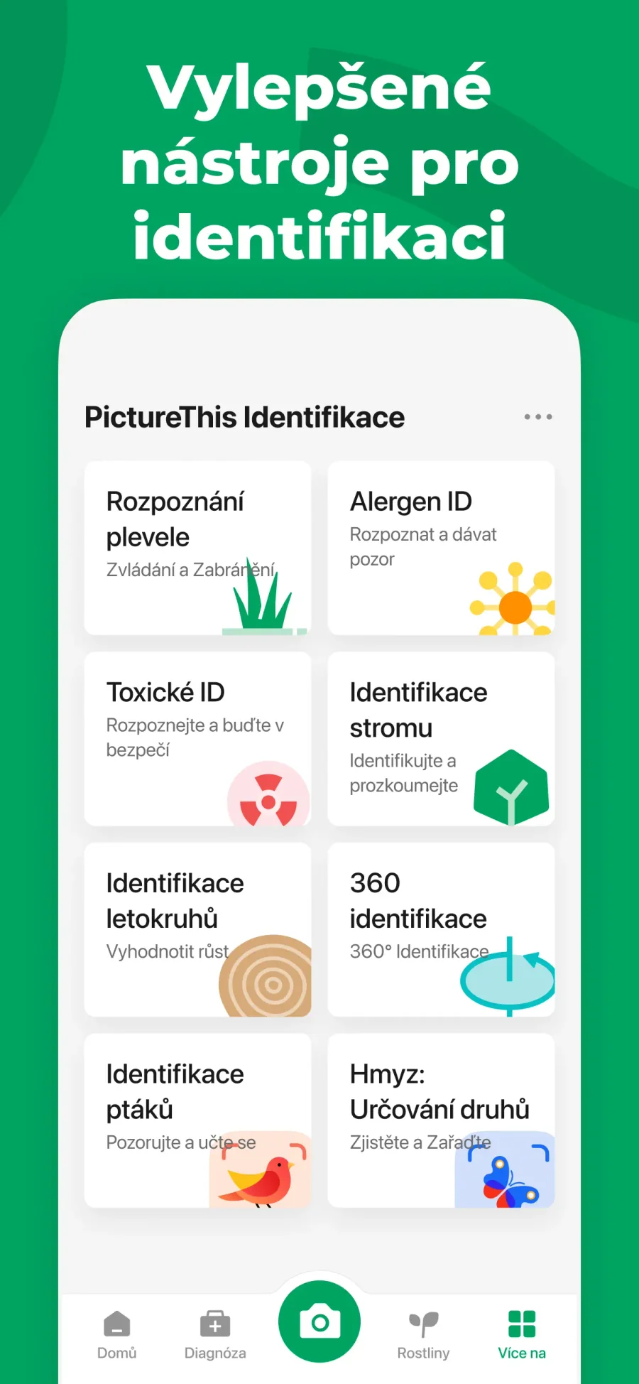 PictureThis: další nástroje rozpoznávání