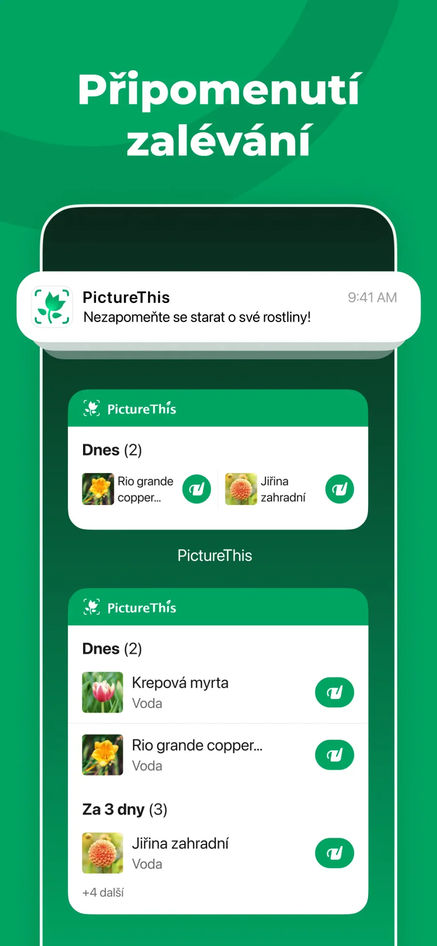 PictureThis: připomínky zalévání