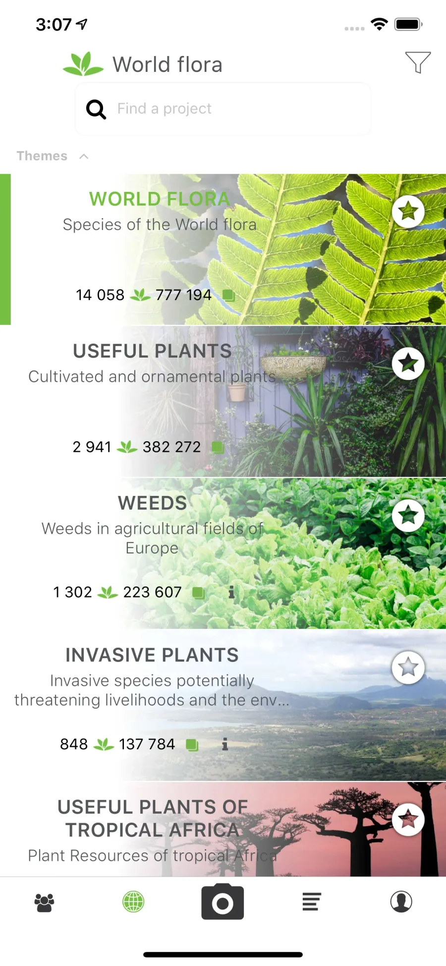 Pl@ntNet: výběr botanické kolekce