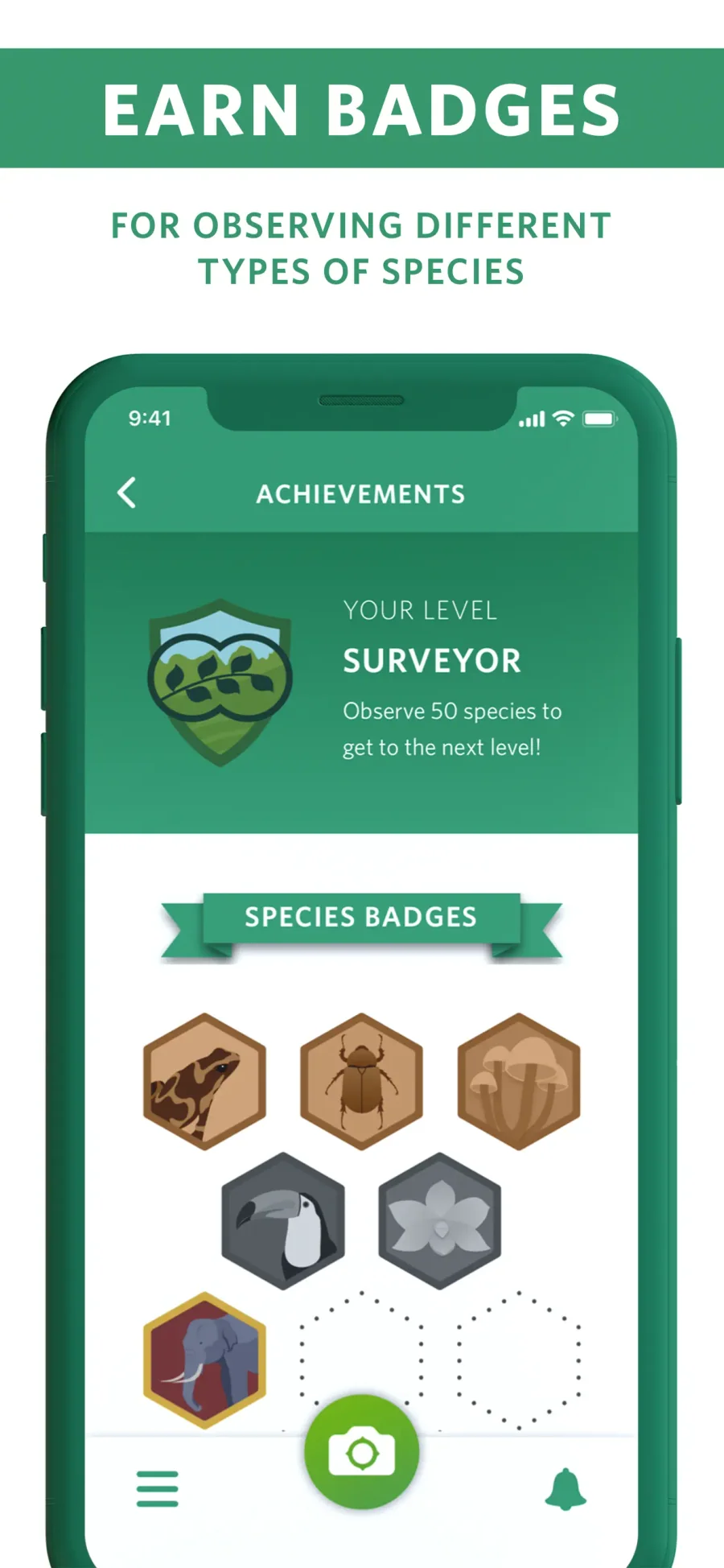 Seek by iNaturalist: odznaky za pozorování