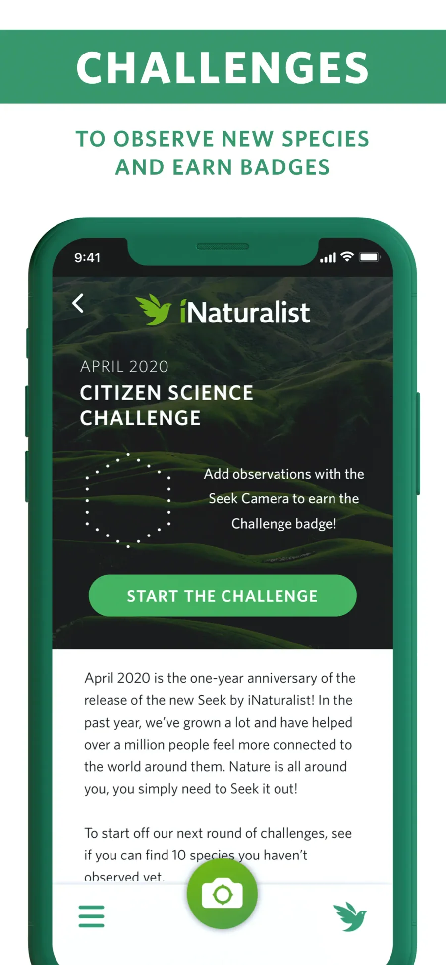 Seek by iNaturalist: pozorovací výzvy