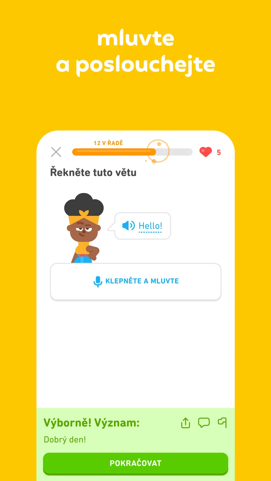 Duolingo: procvičování mluvení