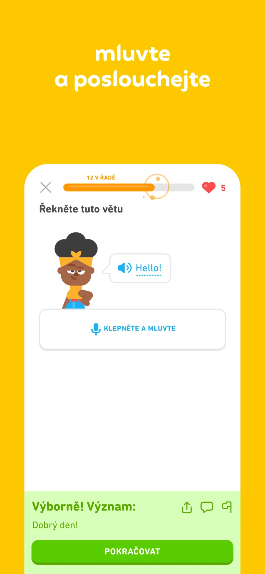 Duolingo: procvičování mluvení