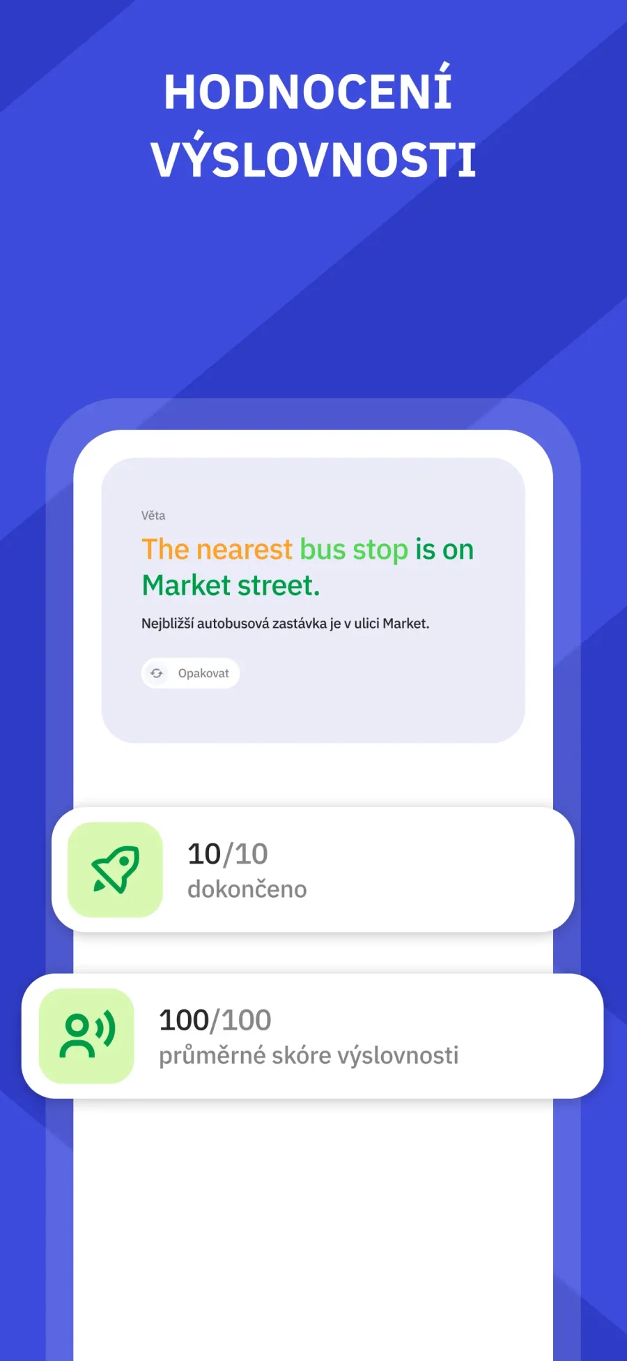 Talkpal: hodnocení výslovnosti