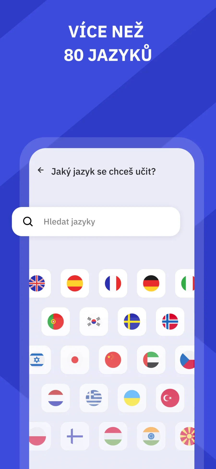Talkpal: výběr jazyka