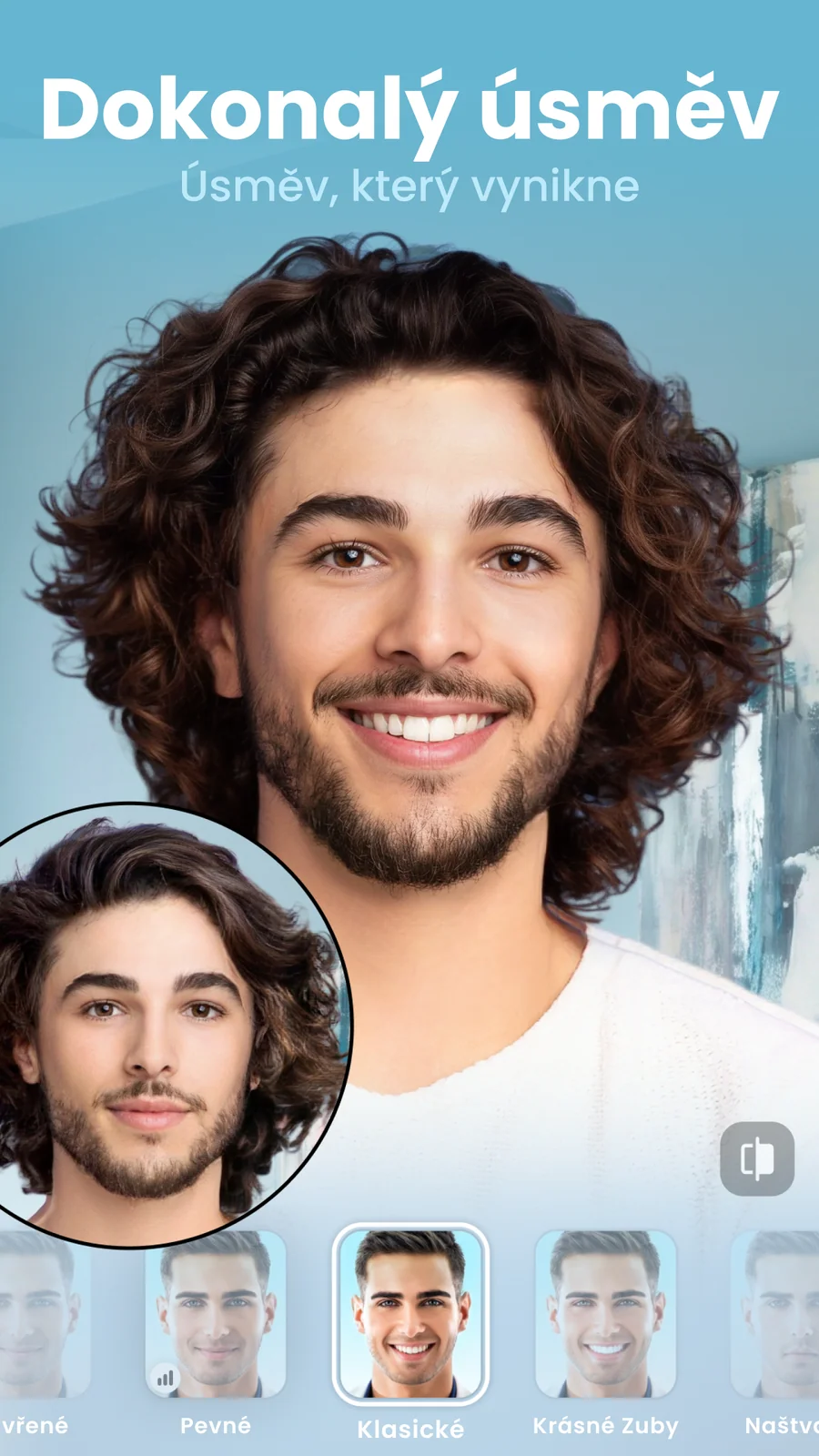 FaceApp: úprava úsměvu