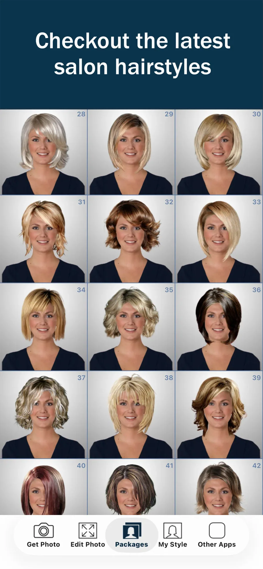 Hairstyle Try On: katalog účesů na vlastní fotografii