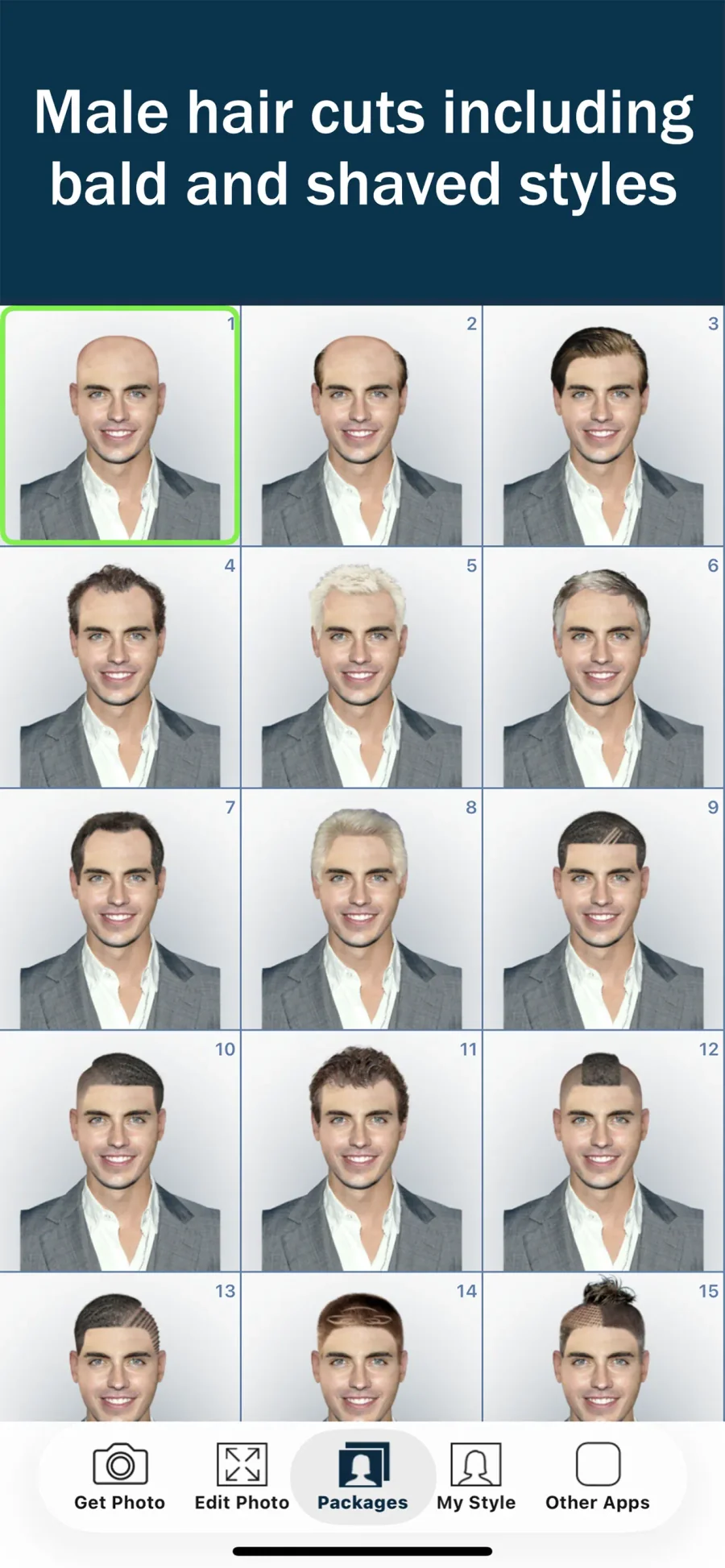 Hairstyle Try On: pánské střihy a vyholená hlava