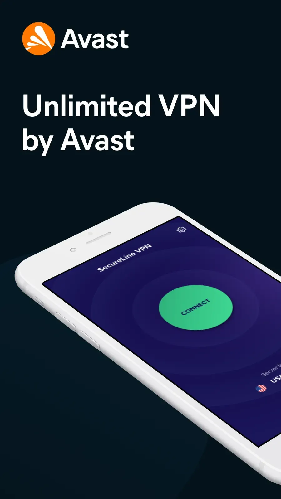 Hlavní obrazovka mobilní aplikace Avast SecureLine VPN